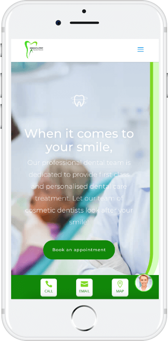 Highclere Dental Centre Landing Page Responsive Design