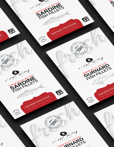 Brisbane Stuff Advertising Agency and River City Seafood Label Packaging Design